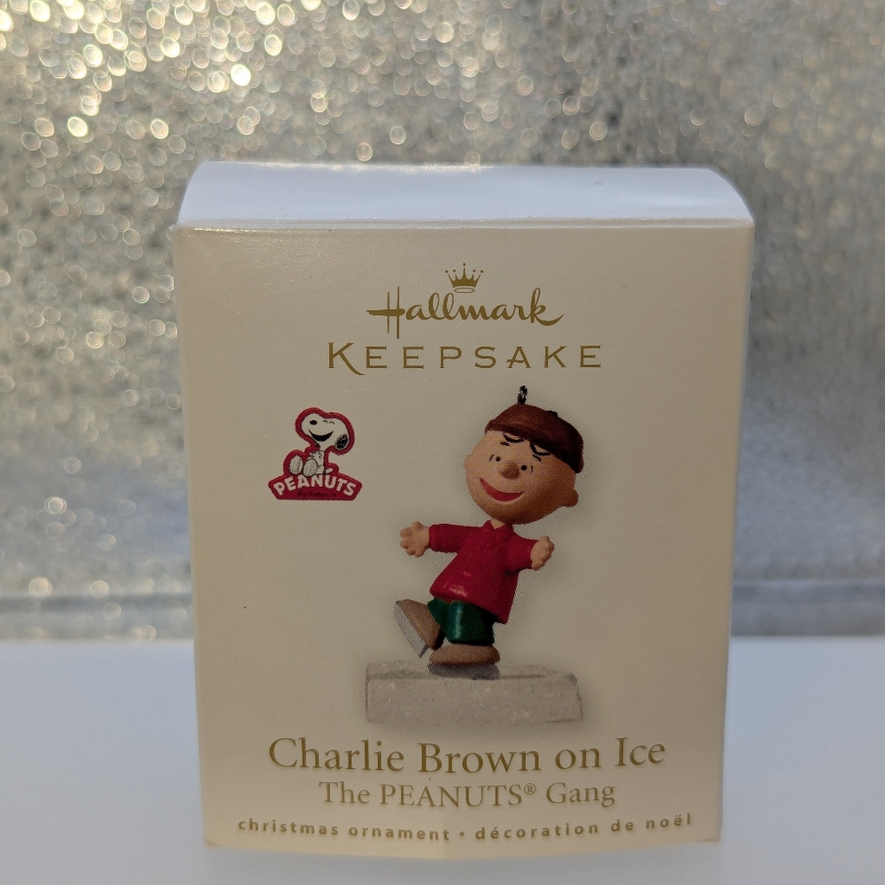 The PEANUTS Gang Charlie Brown On Ice Mini Hallmark Keepsake Ornament 2010